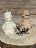 Grote Sneeuwpop Kaars - Winterse Decoratie, Overige materialen, Wit, Nieuw, Ophalen of Verzenden