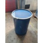 Blauw stalen vat met deksel 30 liter, Ophalen of Verzenden