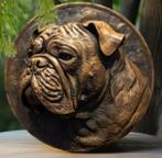 Vintage rond metalen bord Bulldog (20cm), Ophalen of Verzenden, Nieuw