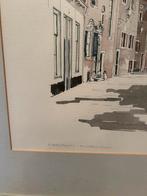 Aquarel Amersfoort - Muurhuizen-Plompetoren, Antiek en Kunst, Ophalen of Verzenden