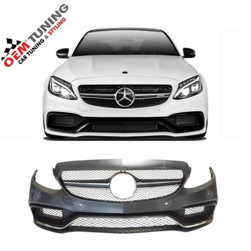 C63 VOORBUMPER | C205 W205 A205 S205 | 2014-2018| c63 silver, Auto diversen, Tuning en Styling, Ophalen of Verzenden