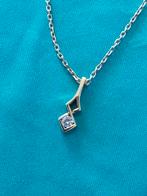 Gassan diamant hanger 0.07 karaat + gouden ketting, Ophalen of Verzenden, Zo goed als nieuw, Goud, Goud
