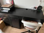 Bureau zwart ikea, Huis en Inrichting, Ophalen, Zo goed als nieuw, Bureau