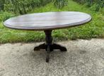 Houten eettafel  / Tafel ovaal met kolompoot, Ophalen, Ovaal, 100 tot 150 cm