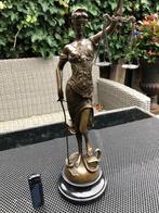 prachtig bronzen vrouwe justitia Godin van gerechtigheid;, Antiek en Kunst, Kunst | Beelden en Houtsnijwerken, Ophalen of Verzenden