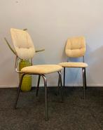 2x retro stoelen jaren 60/70 chrome vintage chairs, Huis en Inrichting, Stoelen, Ophalen, Twee, Overige kleuren, Zo goed als nieuw