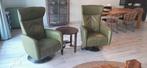 2 leren relaxfauteuils, Prominent, 1x elektrisch, €425 per 2, Huis en Inrichting, Ophalen, Gebruikt, Minder dan 75 cm, Leer