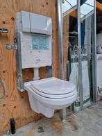 geberit inbouwreservoir combifix met drukknop en sphinx wc, Ophalen, Gebruikt, Toilet