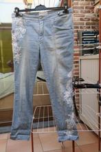 Broek kant blauw gestreept Ermanno Scervino Jeans mt 42 (46), Blauw, Ophalen of Verzenden, Zo goed als nieuw, Ermanno Scervino Jeans
