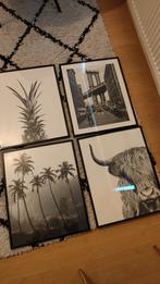 4 desenio posters met zwarte lijsten, Ophalen, Minder dan 50 cm, 50 tot 75 cm, Zo goed als nieuw