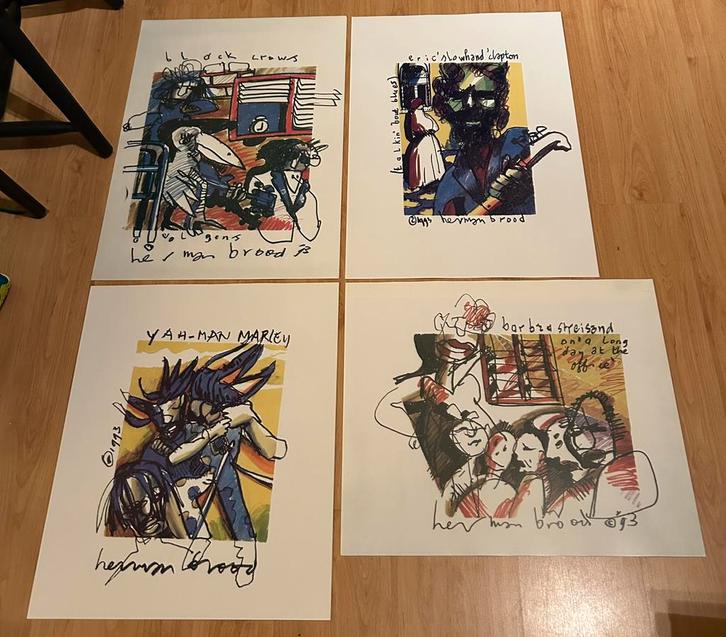 Herman Brood - Popserie, Antiek en Kunst, Kunst | Litho's en Zeefdrukken, Ophalen of Verzenden