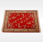 Vintage Aubusson vases vloerkleed Chan orange red 140x196cm, Gebruikt, 100 tot 150 cm, ., Rood