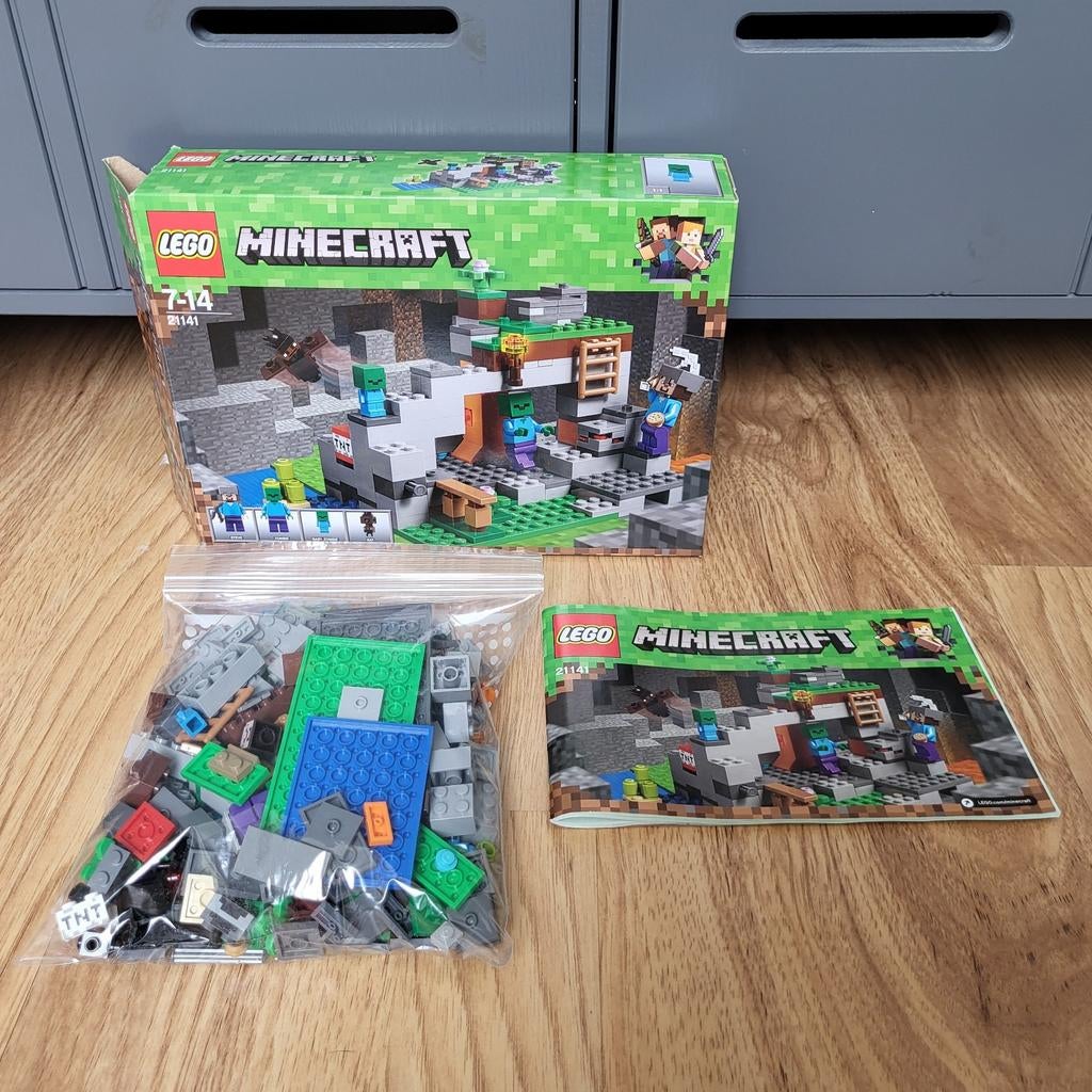 LEGO Minecraft The Cave 21141 - Complete Set, Ophalen of Verzenden, Zo goed als nieuw, Complete set, Lego