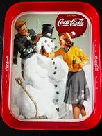 Leuk Coca Cola dienblad  met nostalgisch winters tafereel, Ophalen of Verzenden, Gebruikt, Gebruiksvoorwerp