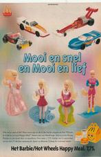 Retro reclame 1995 McDonald's Happy Meal Barbie Hot wheels, Verzamelen, Verzenden, Overige typen