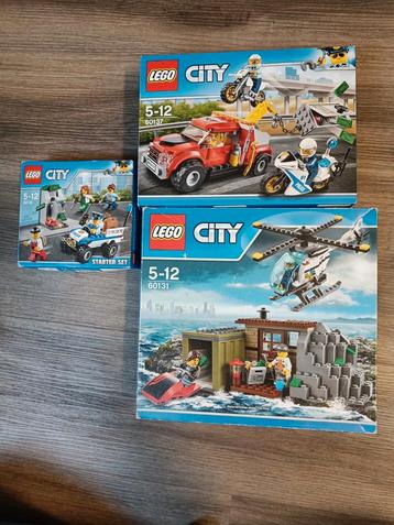 Lego City politie Sets - 60131, 60137, 60136 beschikbaar voor biedingen