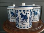 3 delfts blauwe voorraadpotten ,koffie ,thee en suiker, Antiek en Kunst, Ophalen of Verzenden