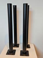 4x Metalen Tafelpoten 72cm zwart, Ophalen, Tafelpoot, Minder dan 50 cm, Gebruikt