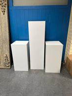 Set van 3 witte zuilen / sokkels, Huis en Inrichting, Kasten | Overige, Ophalen of Verzenden, Zo goed als nieuw