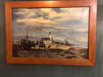 Klassiek schilderij Dorp/Zeezicht Katwijk aan Zee. Koekoek., Ophalen of Verzenden