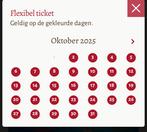 Efteling flexibel ticket, Tickets en Kaartjes, Eén persoon, Ticket of Toegangskaart