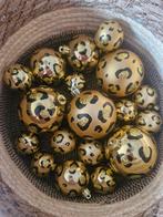 Gouden panterprint kerstballen van plastic, Diversen, Kerst, Ophalen of Verzenden, Nieuw