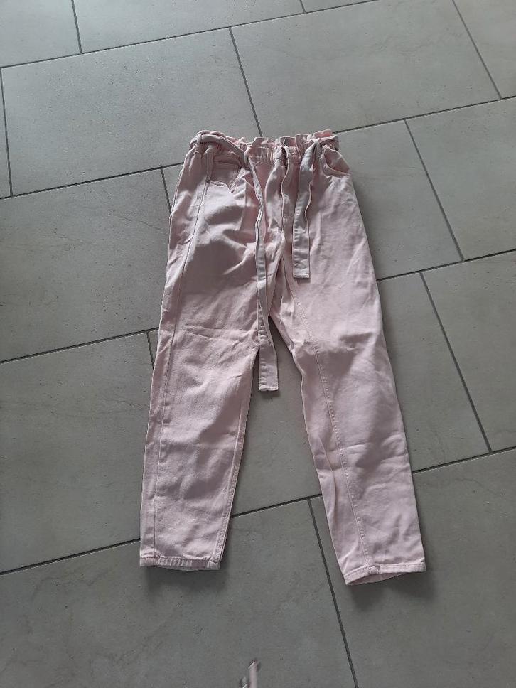 mom's fit broek, Kleding | Dames, Broeken en Pantalons, Zo goed als nieuw, Maat 38/40 (M), Roze, Lang, Ophalen of Verzenden