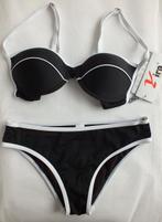 Nieuwe bikini mt 36/38/zwart met wit/Padded+uitneembaar/push, Kleding | Dames, Badmode en Zwemkleding, Yira, Zwart, Nieuw, Ophalen of Verzenden