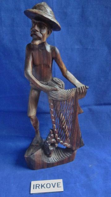 OOSTERSE VISSER MET NET * Hout * beschikbaar voor biedingen