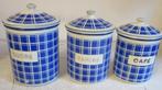antieke Lustucru keuken potten in blauw emaille, Antiek en Kunst, Verzenden