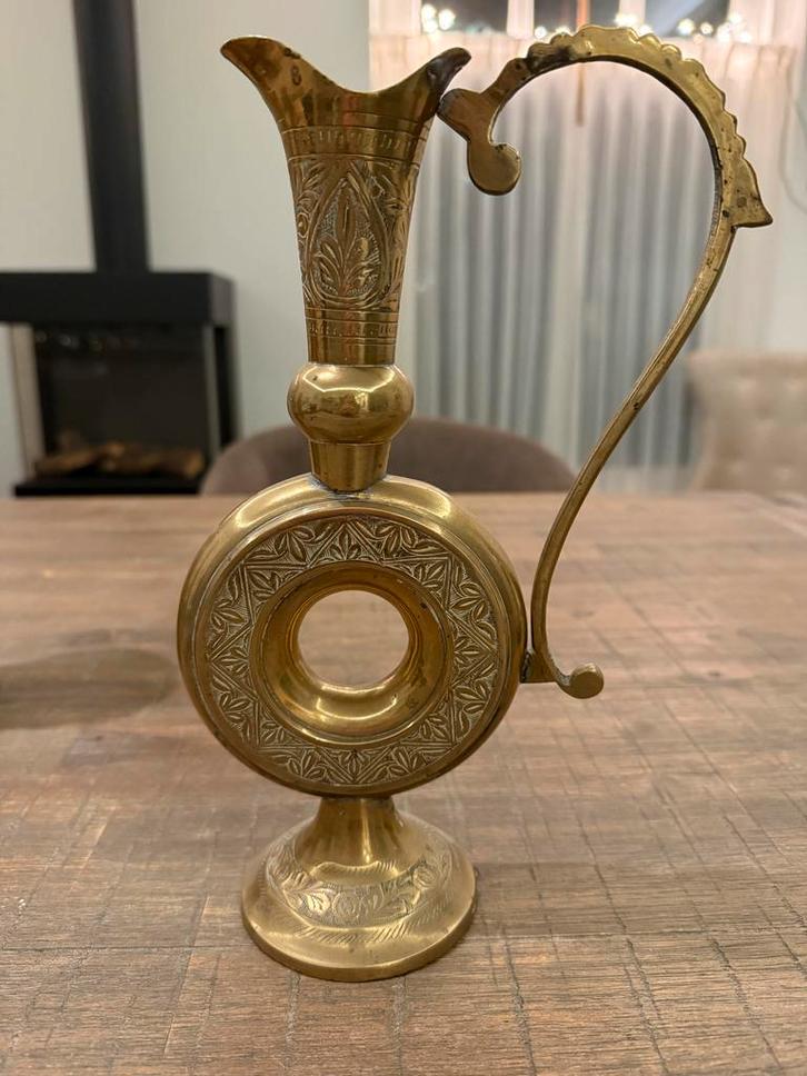 Antieke Koperen Vaas met Handvat, Antiek en Kunst, Antiek | Koper en Brons, Koper, Ophalen of Verzenden