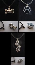 Urn Ketting- Crematie As Ketting- Honden/Kattenpootjes/Bot, Nieuw, Ophalen of Verzenden, Zilver, Overige materialen