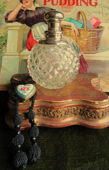 Antiek Engels Victorian 925 sterling zilver parfumfles 1897 beschikbaar voor biedingen