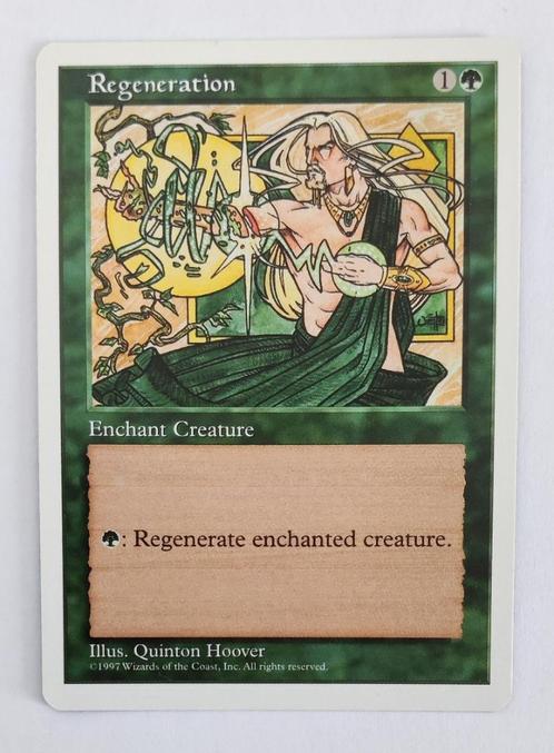 Regeneration Fifth Edition MTG Near Mint, Hobby en Vrije tijd, Verzamelkaartspellen | Magic the Gathering, Zo goed als nieuw, Losse kaart