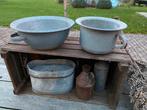 Brocante zinken aasemmer/pispot/ kruik/schaal, Ophalen of Verzenden