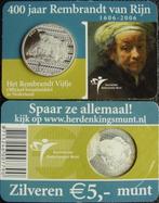 5 euro 2006 Rembrandt zilver in coincard, Postzegels en Munten, Munten | Nederland, Zilver, Euro's, Koningin Beatrix, Verzenden