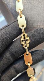 Uniek platte massief 14k gouden ketting, Ophalen of Verzenden, Zo goed als nieuw, Goud, Goud