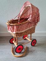 Rieten Poppenwagentje OPKNAPPERTJE, Kinderen en Baby's, Speelgoed | Poppen, Ophalen, Gebruikt, Babypop