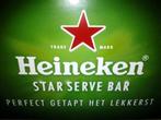 Heineken pakket emaille bord getapt het lekkerst serve bar, Ophalen of Verzenden, Nieuw, Reclamebord