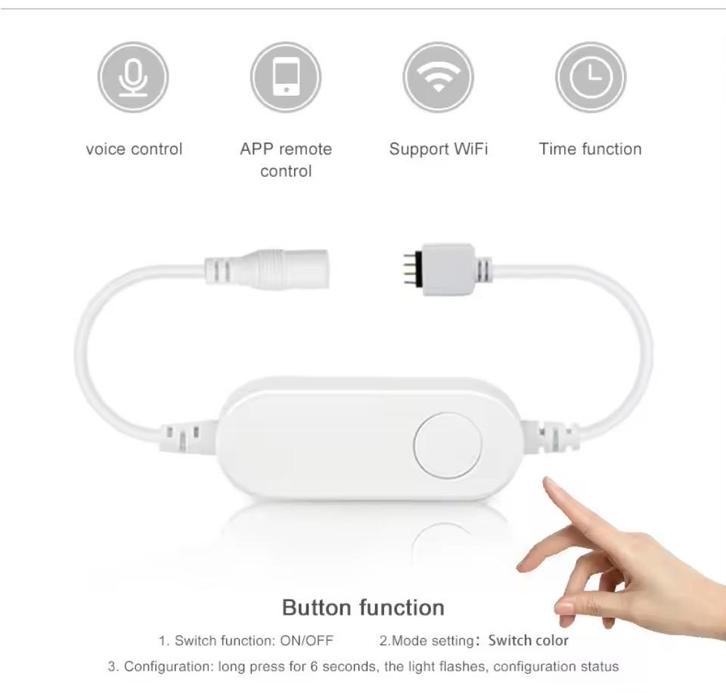 Slimme LED Strip Controller - WiFi/Zigbee RGB, Huis en Inrichting, Lampen | Hanglampen, Nieuw, Minder dan 50 cm, Kunststof, Ophalen