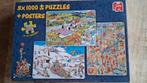 Jan van haasteren puzzels 3 x 1000 stukjes!, Ophalen of Verzenden, 500 t/m 1500 stukjes, Zo goed als nieuw