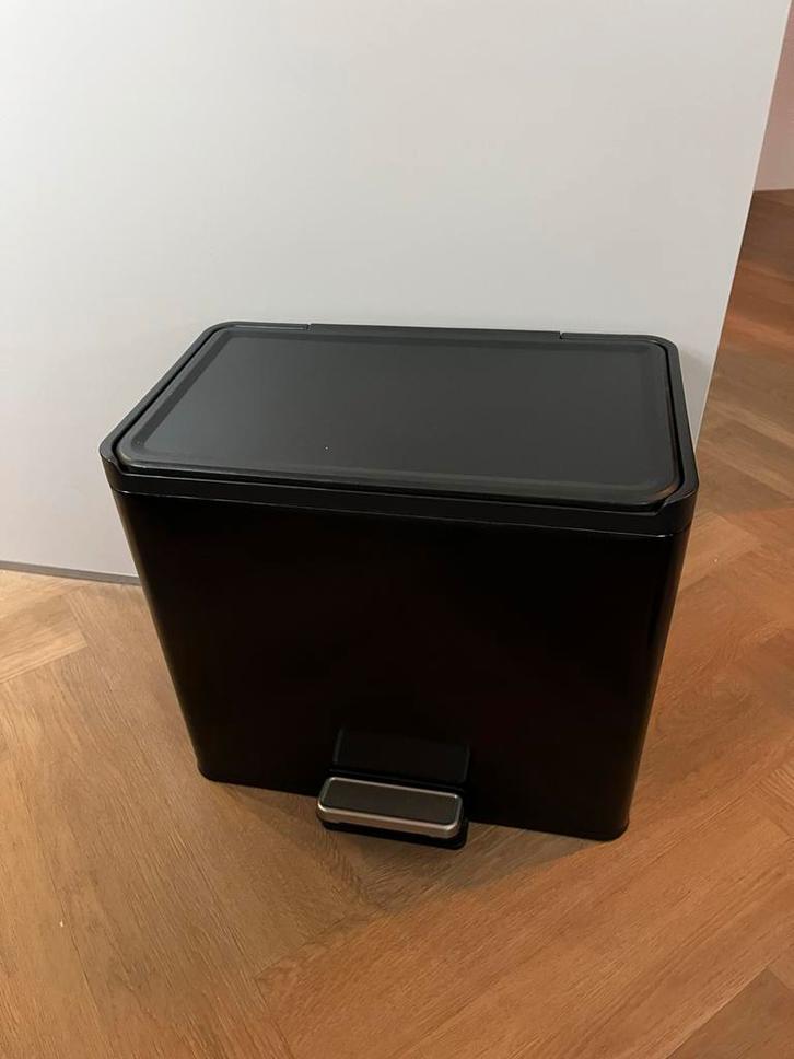 Eko Pedaalemmer 2x15L - Afvalscheiding, Huis en Inrichting, Woonaccessoires | Prullenbakken, Zo goed als nieuw, Metaal, Minder dan 50 cm