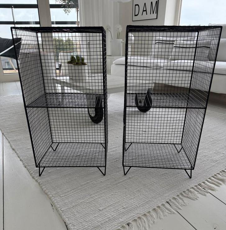 Draadkastjes zwart €30,- samen MOET WEG, Huis en Inrichting, Kasten | Overige, Zo goed als nieuw, Ophalen