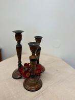 Antieke Kandelaars Set van 3, Ophalen, Koper of Brons