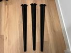 Tafelpoot staal zwart, 3 stuks., Ophalen, Tafelpoot, Minder dan 50 cm, Gebruikt
