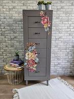 Grijze ladekast, Ophalen, Overige materialen, 5 laden of meer, 100 tot 150 cm