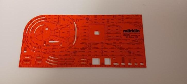Marklin 0209: Railplan tekensjabloon M-rails, Hobby en Vrije tijd, Modeltreinen | H0, Gebruikt, Overige typen, Wisselstroom, Märklin