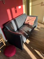 Twee blauwe Leolux banken, Ophalen, Gebruikt, Tweepersoons, Leer