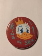 Donald Duck King of Sex Button, Verzamelen, Speldjes, Pins en Buttons, Ophalen of Verzenden
