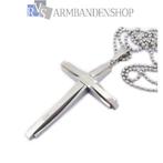 div rvs goud of zilver kruisjes rozenkrans sieraden ketting, Verzenden, Nieuw, Zilver, Overige materialen